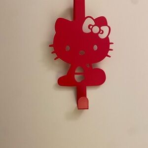 Rare Hello Kitty Dark Pink Metal Over-the-Door-Edge Hook Sanrio Like NEW